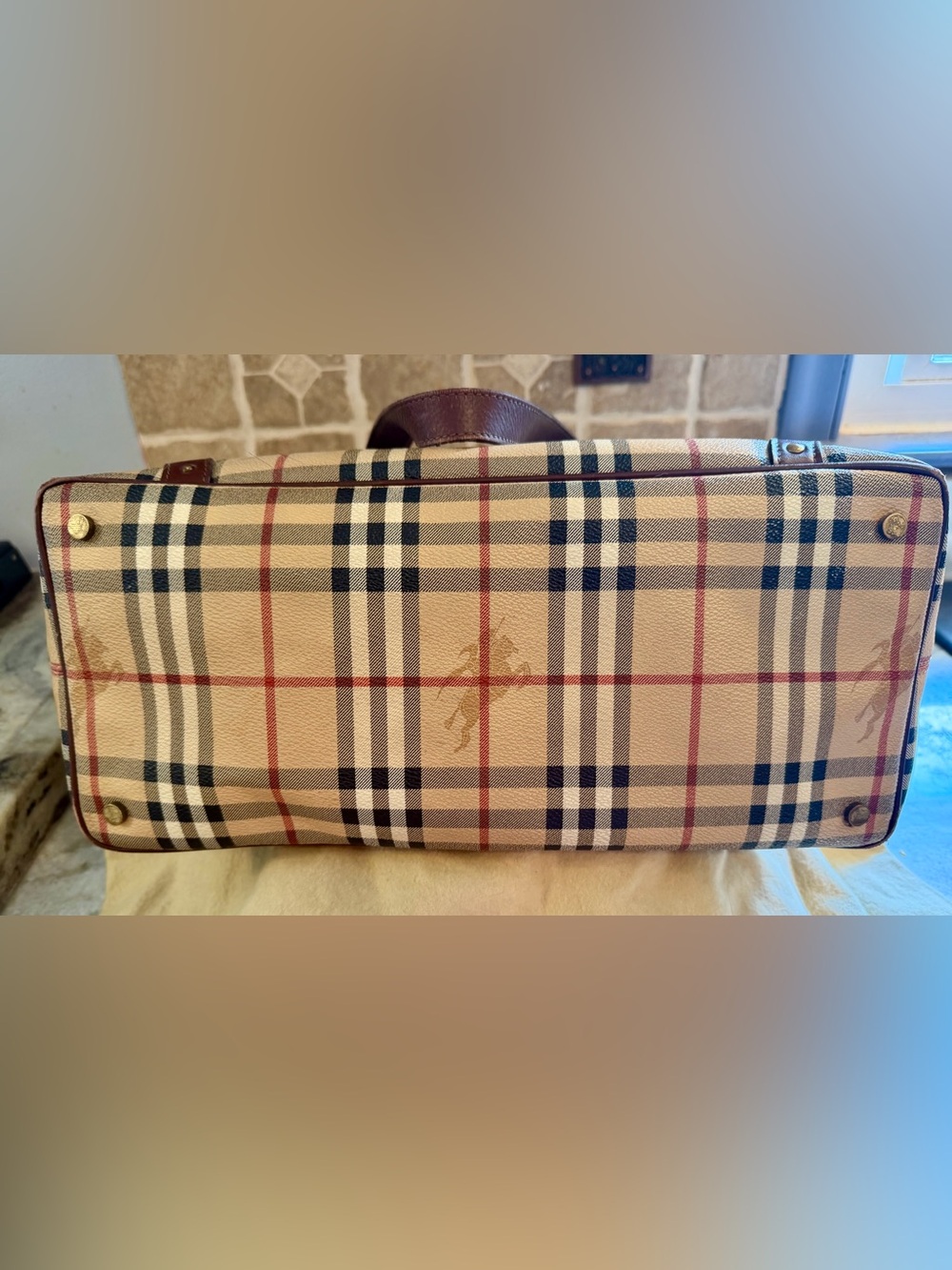 Authentic Burberry Haymarket Shoulder Bag - Picture 7 of 16